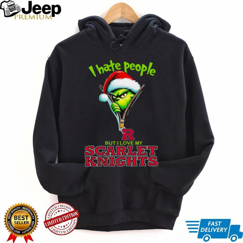Grinch Santa Hat I Hate People But I Love My Rutgers Scarlet Knights Christmas Logo Shirt Clothing Grinch Santa Hat I Hate People But I Love My Rutgers Scarlet Knights Christmas Logo Shirt Clothing