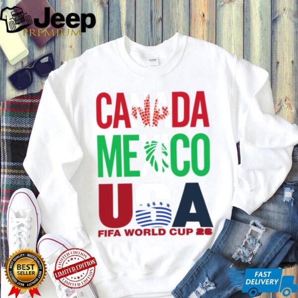 FIFA 2026 World Cup Host Countries Canada Mexico USA shirt