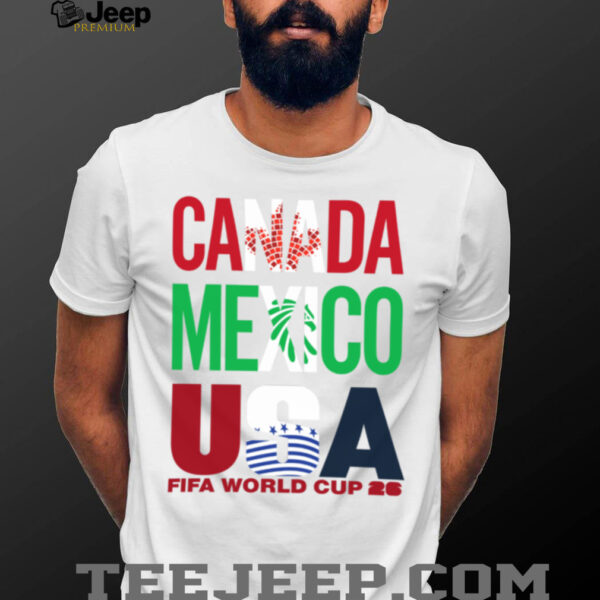 FIFA 2026 World Cup Host Countries Canada Mexico USA shirt