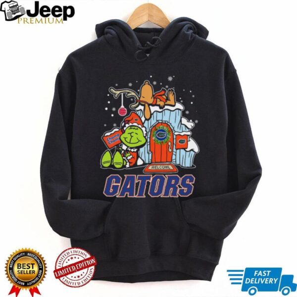 Florida Gators Grinch and Snoopy Nuts Welcome Christmas T Shirt