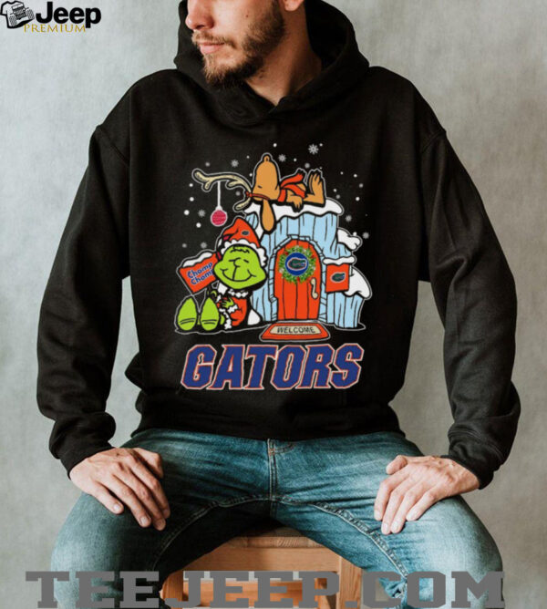 Florida Gators Grinch and Snoopy Nuts Welcome Christmas T Shirt