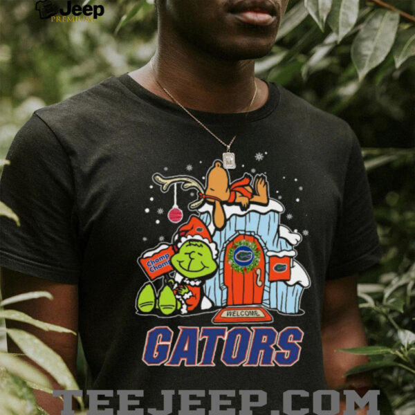 Florida Gators Grinch and Snoopy Nuts Welcome Christmas T Shirt