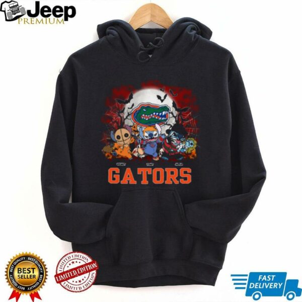 Florida Gators Halloween Horror Stitch Shirt – Personalized NCAA Football Tee – Custom Spooky Gift for Men, Women, Kids Fans