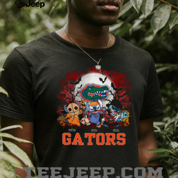 Florida Gators Halloween Horror Stitch Shirt – Personalized NCAA Football Tee – Custom Spooky Gift for Men, Women, Kids Fans