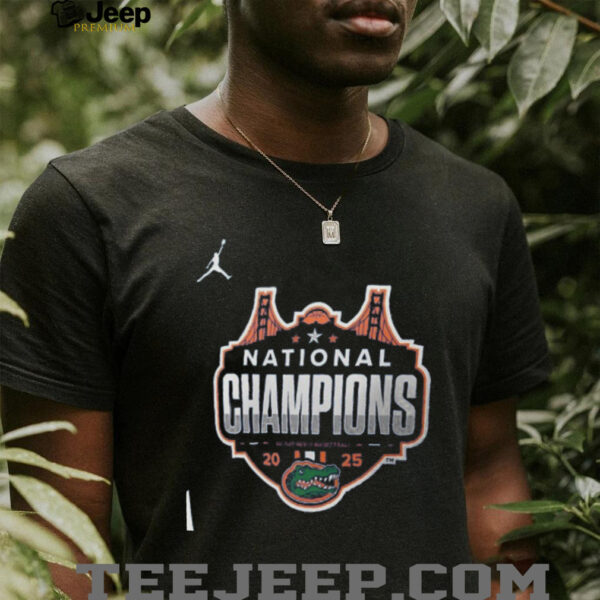Florida Gators Jordan Brand 2025 NCAA Men’s Basketball National Champions Celebration Logo T Shirt