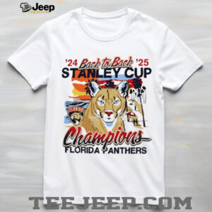 Florida Panthers hockey back to back 2024 2025 Stanley Cup Champions Sunset shirt
