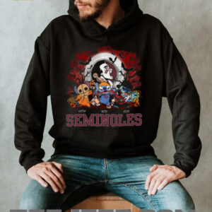 Florida State Seminoles Spooky Season Stitch Tee – Personalized NCAA Football Shirt – Custom Halloween Gift for Sports Fans