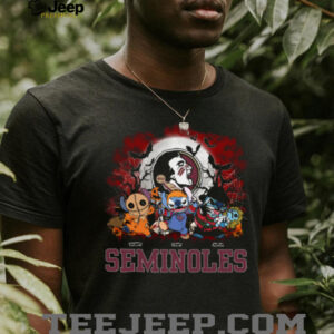 Florida State Seminoles Spooky Season Stitch Tee – Personalized NCAA Football Shirt – Custom Halloween Gift for Sports Fans