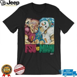 Florida State vs Miami Hurricanes Game Day Cartoon Players Shirt