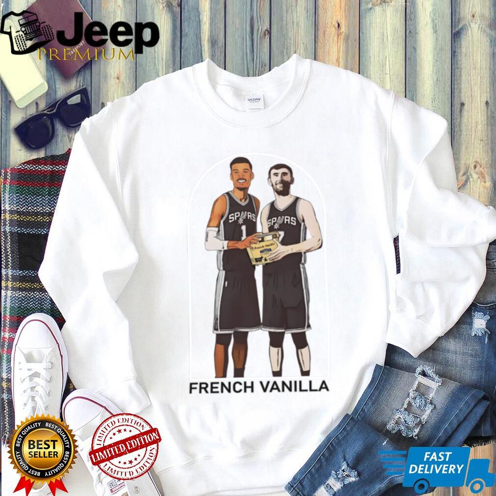 French Vanilla Victor Wembanyama Luke Kornet Spurs Duo TShirt French Vanilla Victor Wembanyama Luke Kornet Spurs Duo TShirt