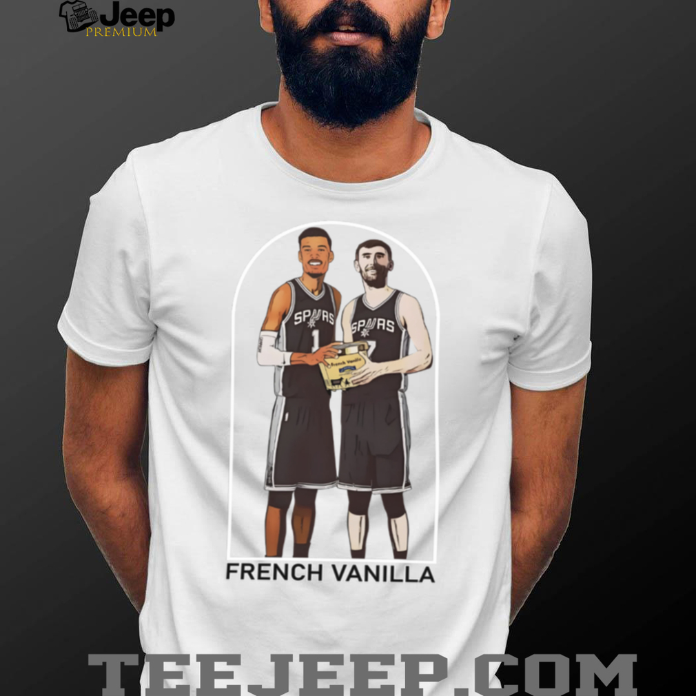 French Vanilla Victor Wembanyama Luke Kornet Spurs Duo TShirt French Vanilla Victor Wembanyama Luke Kornet Spurs Duo TShirt