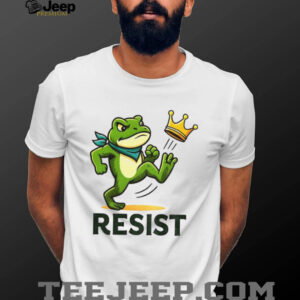 Funny Frog kicks crown Resist No Kings Water Bottle and Journal shirt