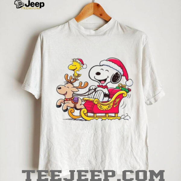 Funny Snoopy Santa Sleigh Ride Christmas T Shirt