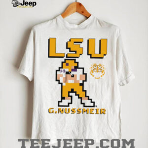 Garrett Nussmeier LSU Tigers football 8 bit retro baller shirt