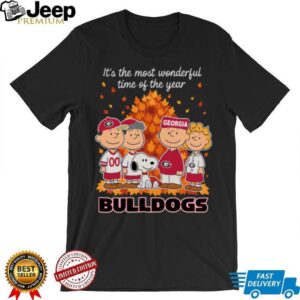 Georgia Bulldogs x Peanuts Fall T Shirt It’s the Most Wonderful Time of the Year