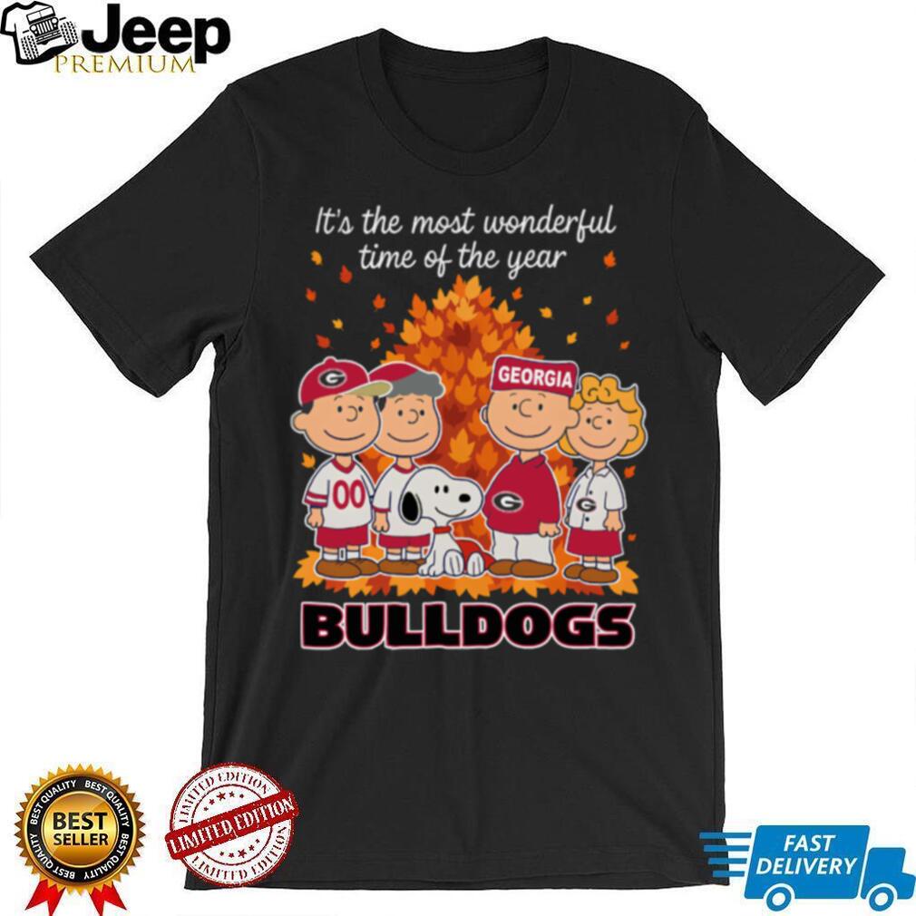 Georgia Bulldogs x Peanuts Fall T Shirt It’s the Most Wonderful Time of the Year Georgia Bulldogs x Peanuts Fall T Shirt It’s the Most Wonderful Time of the Year