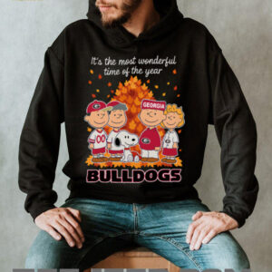 Georgia Bulldogs x Peanuts Fall T Shirt It’s the Most Wonderful Time of the Year