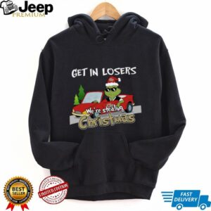 Georgia Tech Yellow Jackets Grinch Christmas T Shirt Get In Losers We’re Stealing Christmas Holiday Tee
