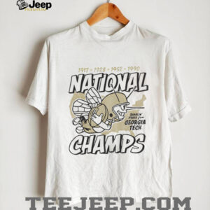 Georgia Tech Yellow Jackets football National Champs 1917 1928 1952 1990 shirt