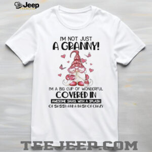 Gnome I’m not just a granny I’m a big cup of wonderful covered in awesome sauce with a splash of sassy and a dash of crazy shirt
