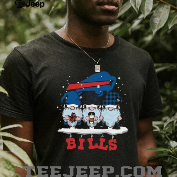 Gnomes Buffalo Bills Christmas Holiday NFL Football Fan Mashup T Shirt