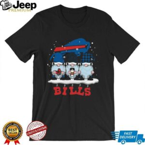 Gnomes Buffalo Bills Christmas Holiday NFL Football Fan Mashup T Shirt