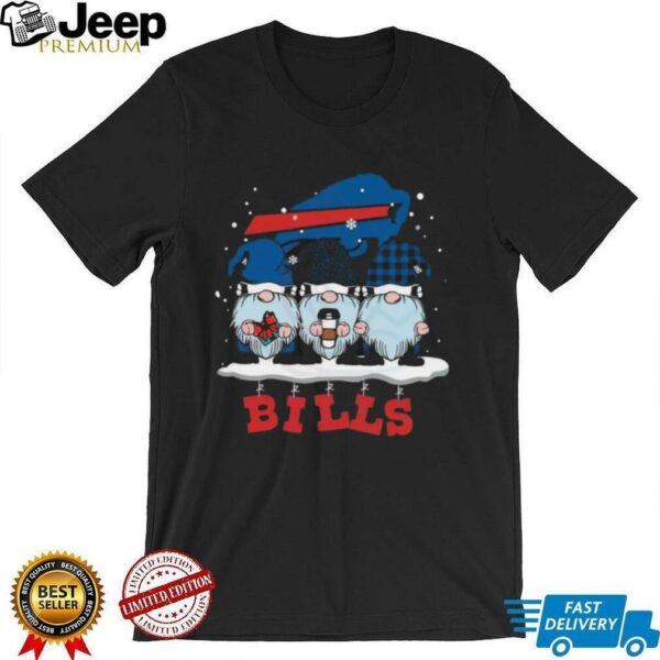 Gnomes Buffalo Bills Christmas Holiday NFL Football Fan Mashup T Shirt