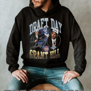 Grant Hill Detroit Pistons Black Draft Day Short Sleeve Fashion Player T Shirt