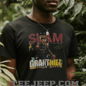 Grant Hill Detroit Pistons Black Slam Vintage Short Sleeve Fashion Player T Shirt