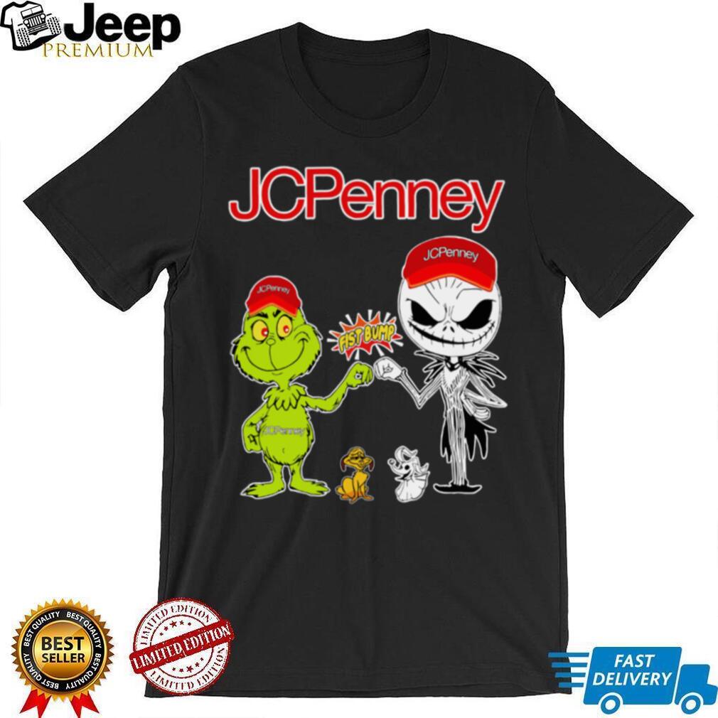 Grinch And Jack Skellington Fist Bump JCPenney Halloween T Shirt Grinch And Jack Skellington Fist Bump JCPenney Halloween T Shirt