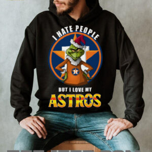 Grinch Christmas I Hate People But I Love My Houston Astros Tee