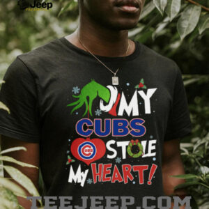 Grinch Hand My Chicago Cubs Stole My Heart Christmas Shirt