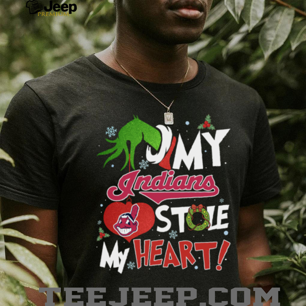 Grinch Hand My Cleveland Guardians Stole My Heart Christmas Shirt Grinch Hand My Cleveland Guardians Stole My Heart Christmas Shirt
