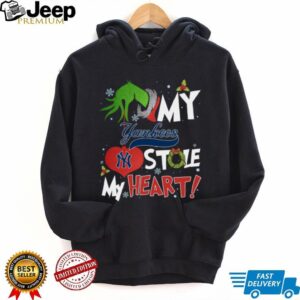 Grinch Hand My New York Yankees Stole My Heart Christmas Shirt