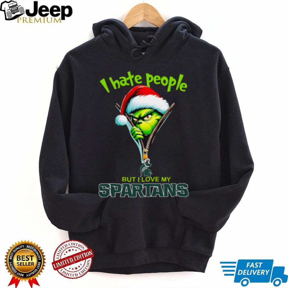 Grinch I Hate People But I Love My Michigan State Spartans Merry Christmas Hoodie Sweatshirt Grinch I Hate People But I Love My Michigan State Spartans Merry Christmas Hoodie Sweatshirt