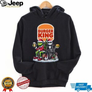 Grinch Jack Skellington Burger King Christmas T Shirt