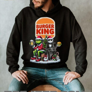 Grinch Jack Skellington Burger King Christmas T Shirt
