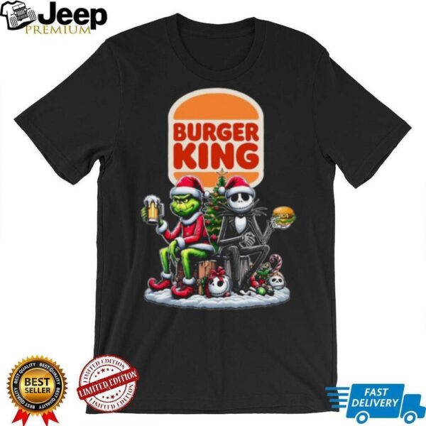 Grinch Jack Skellington Burger King Christmas T Shirt