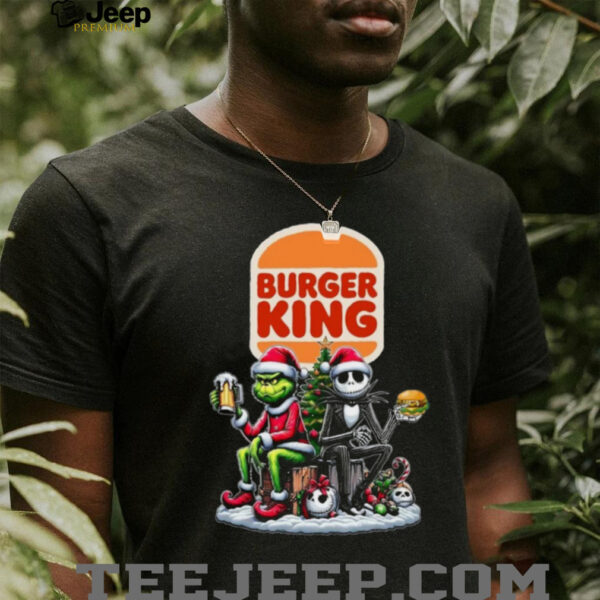 Grinch Jack Skellington Burger King Christmas T Shirt