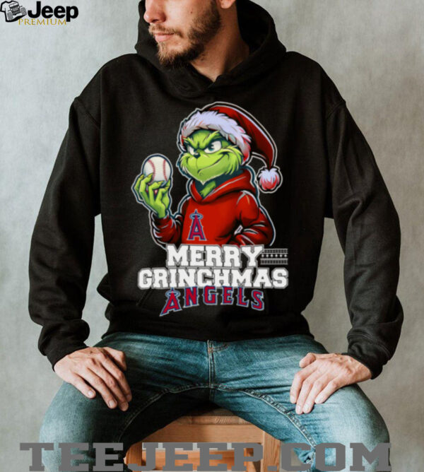 Grinch Merry Christmas Los Angeles Angels Baseball T Shirt