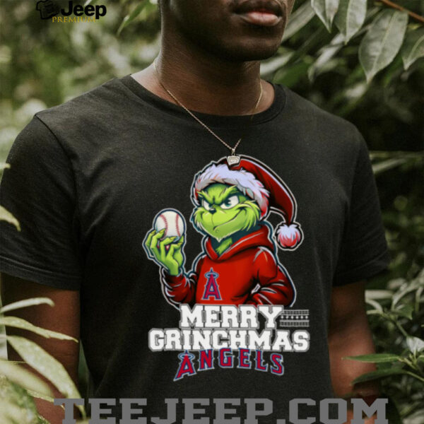 Grinch Merry Christmas Los Angeles Angels Baseball T Shirt