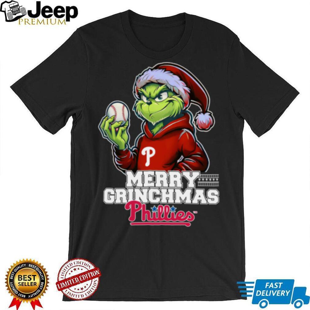 Grinch Merry Christmas Philadelphia Phillies Baseball T Shirt Grinch Merry Christmas Philadelphia Phillies Baseball T Shirt