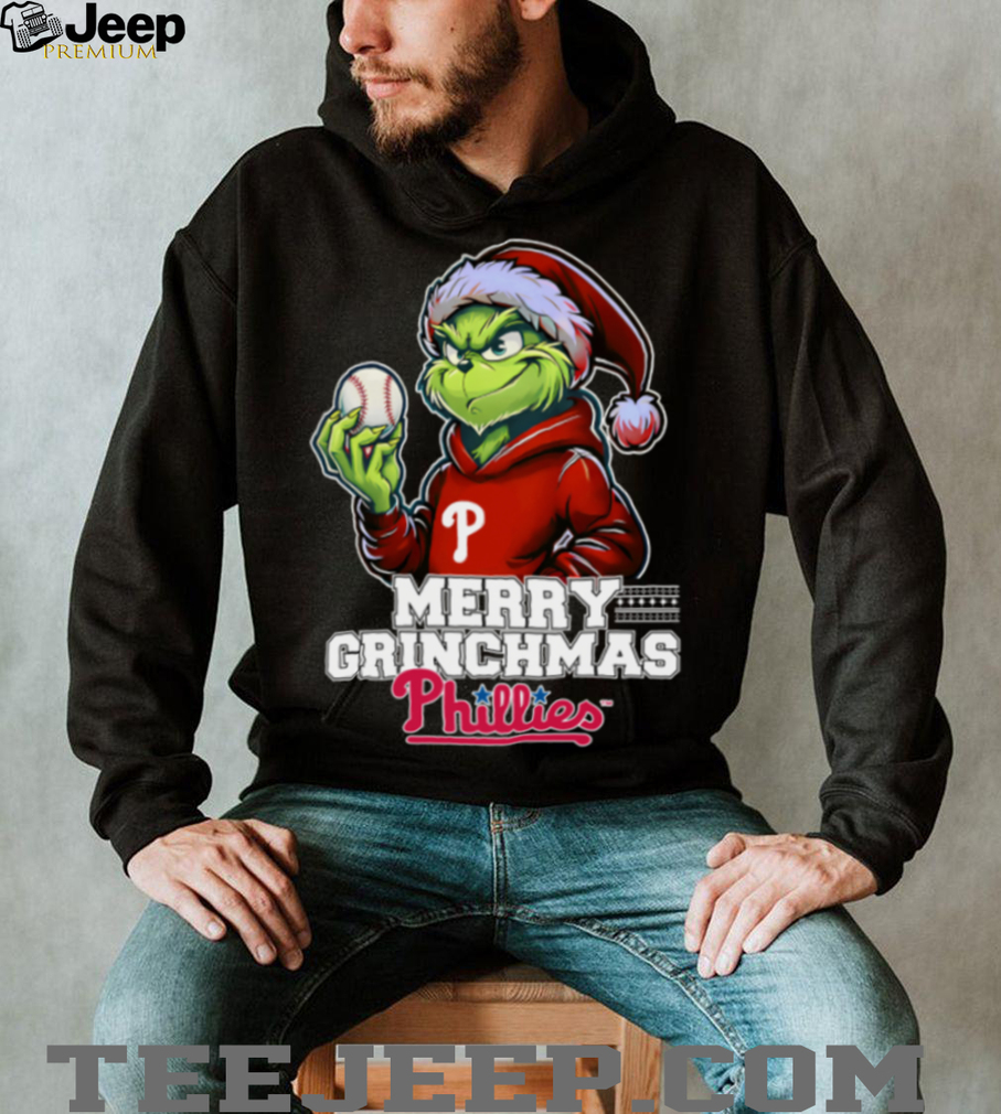 Grinch Merry Christmas Philadelphia Phillies Baseball T Shirt Grinch Merry Christmas Philadelphia Phillies Baseball T Shirt