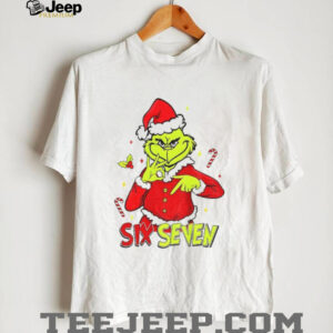 Grinch Santa 6 7 Six Seven Meme Christmas Mean Guy shirt