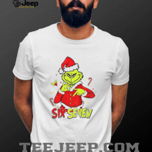 Grinch Santa 6 7 Six Seven Meme Christmas Mean Guy shirt
