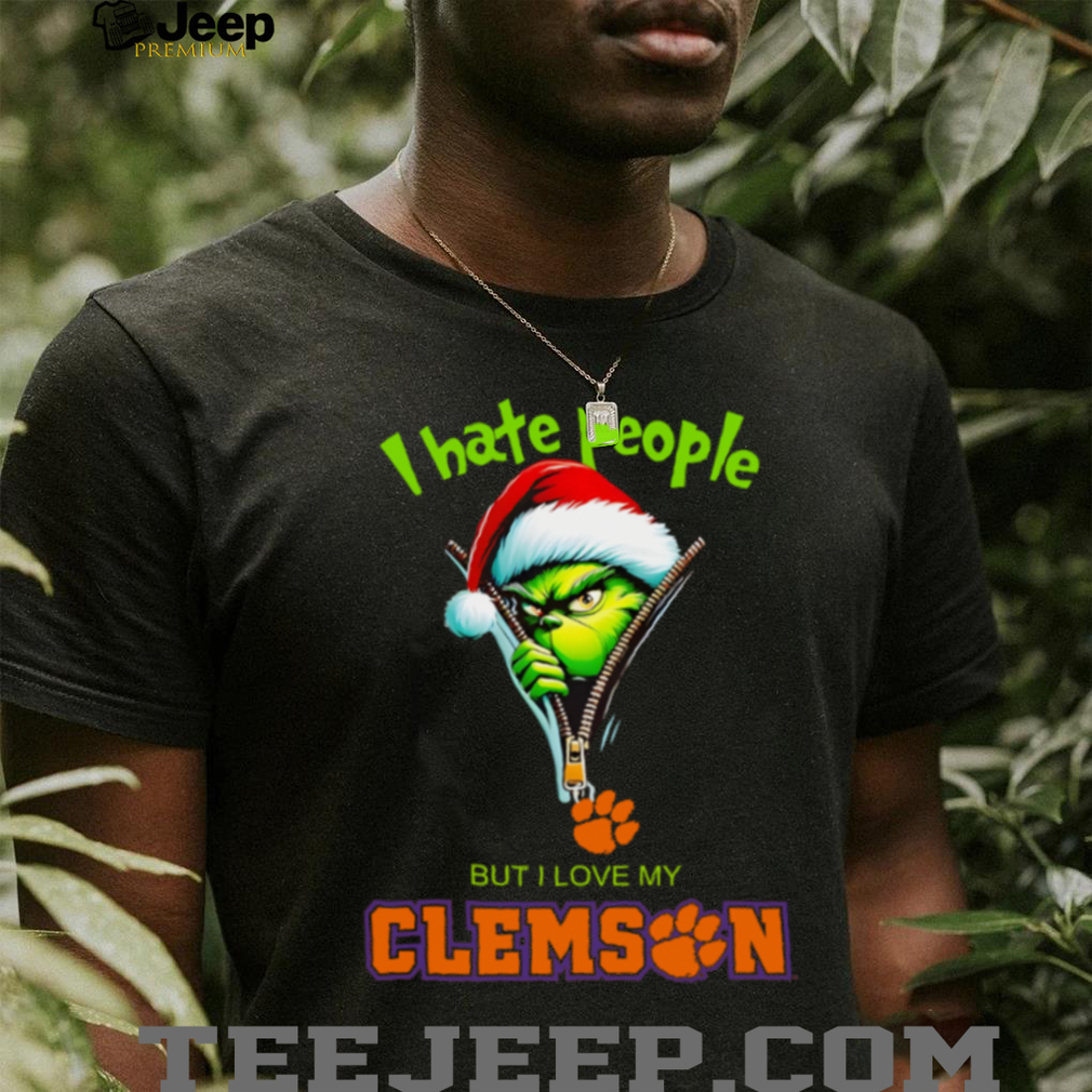 Grinch Santa Hat I Hate People But I Love My Clemson Tigers Christmas Logo Shirt Clothing Grinch Santa Hat I Hate People But I Love My Clemson Tigers Christmas Logo Shirt Clothing