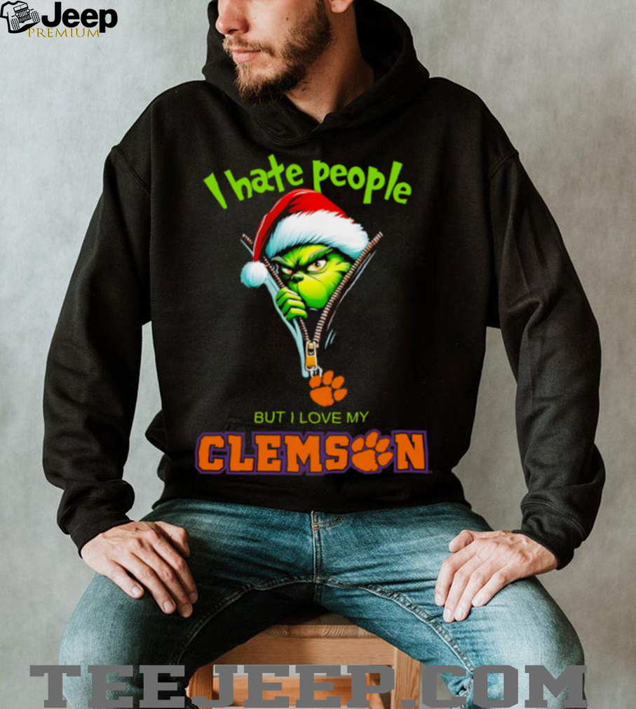Grinch Santa Hat I Hate People But I Love My Clemson Tigers Christmas Logo Shirt Clothing Grinch Santa Hat I Hate People But I Love My Clemson Tigers Christmas Logo Shirt Clothing