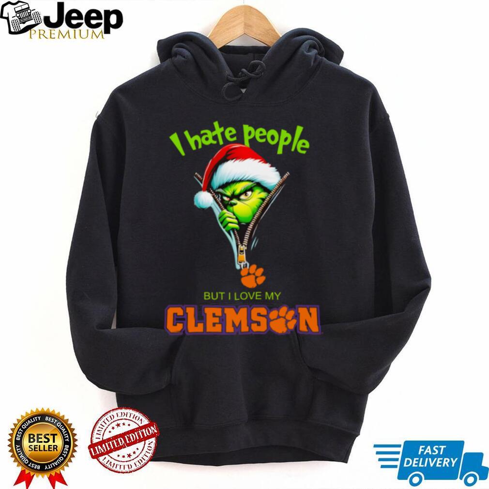 Grinch Santa Hat I Hate People But I Love My Clemson Tigers Christmas Logo Shirt Clothing Grinch Santa Hat I Hate People But I Love My Clemson Tigers Christmas Logo Shirt Clothing