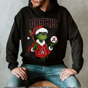 Grinch Santa X Arizona Diamondbacks Christmas Hold The Ball Tee