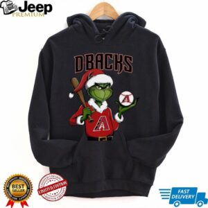 Grinch Santa X Arizona Diamondbacks Christmas Hold The Ball Tee